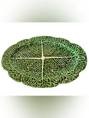 VTG Portuguese Bordallo Pinheiro Cabbage Ware Platter Pre Loved